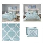 Cs100461 Milton Comforter Set Piece Fretwork Print Blue Size 086569928092
