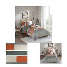 Cs100794 Comfort Spaces Pierre Comforter Set Piece Gray Orange 086569988089