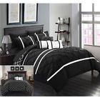 Cs1017-us Chic Home Avee Black Comforter Set King