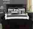 Cs1454-wm Home Darren Set 10 Piece Black Gray Luxury Collection Bedding Comforter Modern Chic Queen 6842663295577