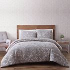 Cs1778fgtx-1500 Brooklyn Loom Sand Washed Cotton Comforter Set Twin Gray
