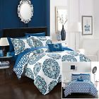 Cs4116-an King Chic Home Barcelona Piece Reversible Comforter Set 840444141163
