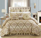 Cs4610-an Chic Home Piece Aubrey Decorator Upholstery Comforter Set 840444146106