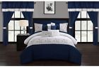Cs8053 Chic Home Sonita Piece Comforter Set Color Block 843145101740
