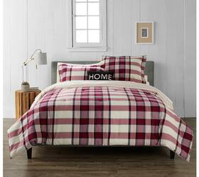 Cuddl Duds 400704123256 King Heavyweight Flannel Comforter Set With Accent Pillow New
