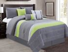 P-21150-green-k D4lm8iup3n Luxlen 7 Piece Comforter 634030219837