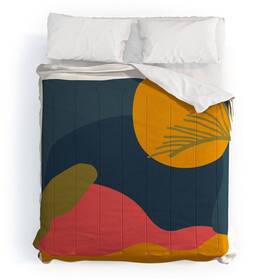 85449686 Deny Designs 3pc Full/queen Oris Eddu Morocco Coast Polyester Comforter And Sham Set Blue