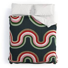 94109581 Deny Designs King Emanuela Carratoni Festive Rainbow Comforter And Pillow Sham