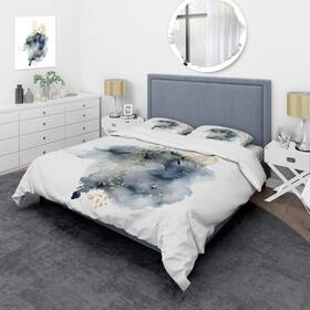 Design Art 780377889360 Designart Ftminimalistic Landscape Of Mountains With Moonft Blue King Cover Comf