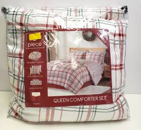 Design Lab 022164419559 Merry Bright 7-pc. Queen Comforter Set Red