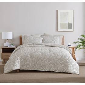 Design Studio 847636066525 Turning Leaf Neutral Woven Matelasse Crinkle