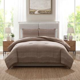 Details By Becki Owens 680358069463 Pick Stitch Stripe 3-piece Comforter Set Full/queen