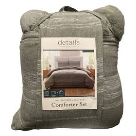 735732499814-p Details Ny By Becki Owens Woven Stripe Comforter Set With Faux Rabbit Fur