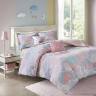 Dh600184608629 Piece Girls Pink Blue Fluffy Clouds Theme Comforter 600184608629