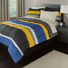 Dh6604977104354 Os Piece Boys Rugby Stripes Pattern Comforter Full 6604977104354
