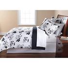Dh768444154894 Unknown Piece Rich Black White Floral Comforter Set 768444154894