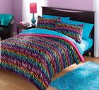 Dh8291986295487 Your Zone Rainbow Zebra Print Reversible Comforter Set Size Fun