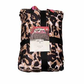 Diane Von Furstenberg 493350081575 Dvf Rev 3pc Comforter Full Queen Leopard Geranium Leaf Nwt