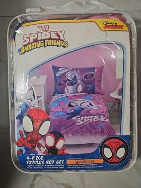 87519464 Disney 4pc Toddler Ghost Spider Bed Set Marvel Spidey And His Amazing Friends