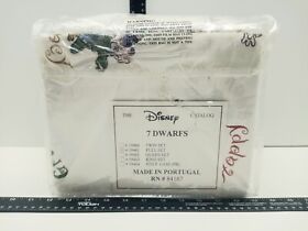 19461 Disney Catalog 7 Dwarfs Flannel Full Sheet Set With Pillowcase Retired
