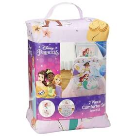 Disney Princess Nl07w Twin/full 2pc Reversible Comforter Set With Pillowcase
