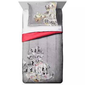 21l41750 Disney Tr08-q4/21l41750 Mickey Mouse 3-piece Comforter Set Full 2 Shams - Reversible New