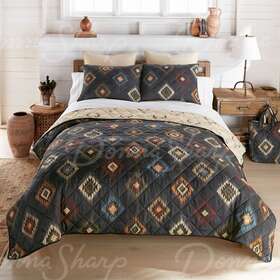 Q-fi-24q1-2042c Donna Sharp Phoenix Southwestern Country Farmhouse Twin 2-piece Quilted Bedding Set
