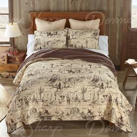 Q-rc-24q3-6209c Donna Sharp Cowboy Quilted Cotton Country Farmhouse Queen 5-pc Set