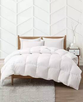 Down 811098036273 Unikome Medium Weight White Goose Feather Fiber King Comforter