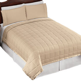 999bltw102down Down Alternative Quilted Comforter With Satin Trim