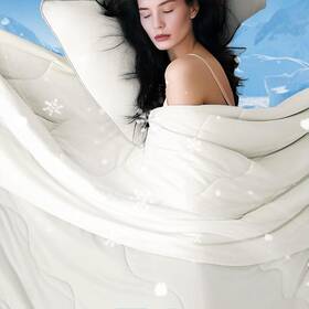 Downcool 445027160116 Cooling Comforter Cream White Blanket Queen Size Duve
