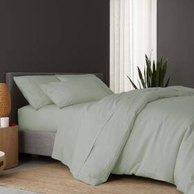 Doz By Sijo 810114088616 Organic Bamboo Viscose Duvet Cover Set Sage Green Full/queen New