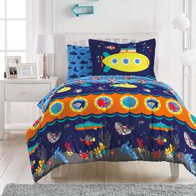 Dream Factory 042075601843 5-piece Complete Set Easy-wash Super Soft Microfiber Comforter Bedding Twin