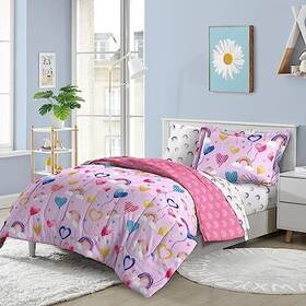 Dream Factory 042075638542 7-piece Complete Bed Set Easy-wash Super Soft Microfiber Comforter Bedding F