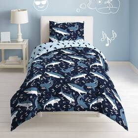 77656948 Dream Factory Full/queen Sharks Mini Comforter Set -