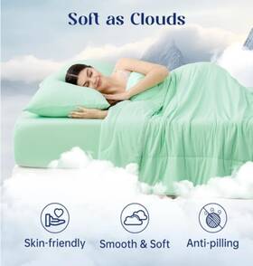 Jf022300396 Dream Valley Outlast Cooling Comforter Nasa-grade Technology Mint 106 X 90 Nib