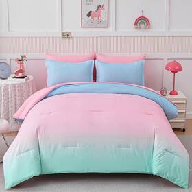 B0dhfwwgg5 Drucon Comforter Set Twin For Teen Girl Women 6 Pieces Bed In A Bag Gradient