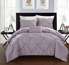 Ds2449-an Chic Home Daya Piece Pinch Pleated Ruffled Duvet 840444124494
