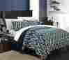 Ds2834-an Chic Home 3 Piece Elissa Pleated Contemporary Duvet Set King Navy 840444128348