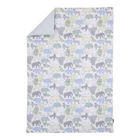 Dwellstudio 085214112305 Caravan Animal Print Comforter Aqua/gray/green/yellow