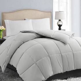 Sg02 Easeland Queen Size Down Alternative Comforter - Quilted Duvet Insert For All Seasons