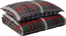 223945 Eddie Bauer - Twin Comforter Set Reversible Plaid Bedding With Matching Sham