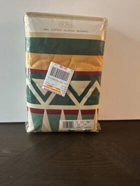 Eddie Bauer 400486700003 Home Vintage Cotton Flannel Comforter Cover Twin Aztec Southwest New