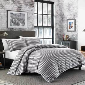 53295061 Eddie Bauer Full/queen Preston Reversible Comforter Set Gray -