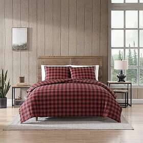 87533236 Eddie Bauer 2pc Twin Cabin Plaid 100% Cotton Comforter And Sham Set Red