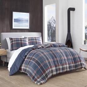 Eddie Bauer 883893627611 - Queen Comforter Set Reversible Down Alt Bedding With Matching