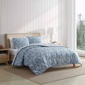 91266520 Eddie Bauer King Fern Garden 100% Microfiber Comforter Set Blue Polyester 91266520 Eddie Bauer King Fern Garden 100% Microfiber Comforter Set Blue Polyester