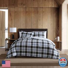 B06x1flrp4 Eddie Bauer - King Comforter Set Cotton Reversible Bedding Matching Shams