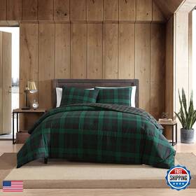 B07tfb6b7g Eddie Bauer - Twin Comforter Set Reversible Cotton Bedding Matching Sham