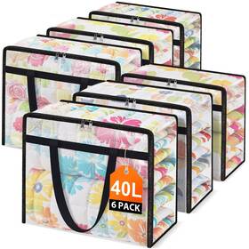 B0fqhp3hj8 Edendwell Clear Under Bed Storage Containers - 6 Pack Large Capacity Clothes Sto